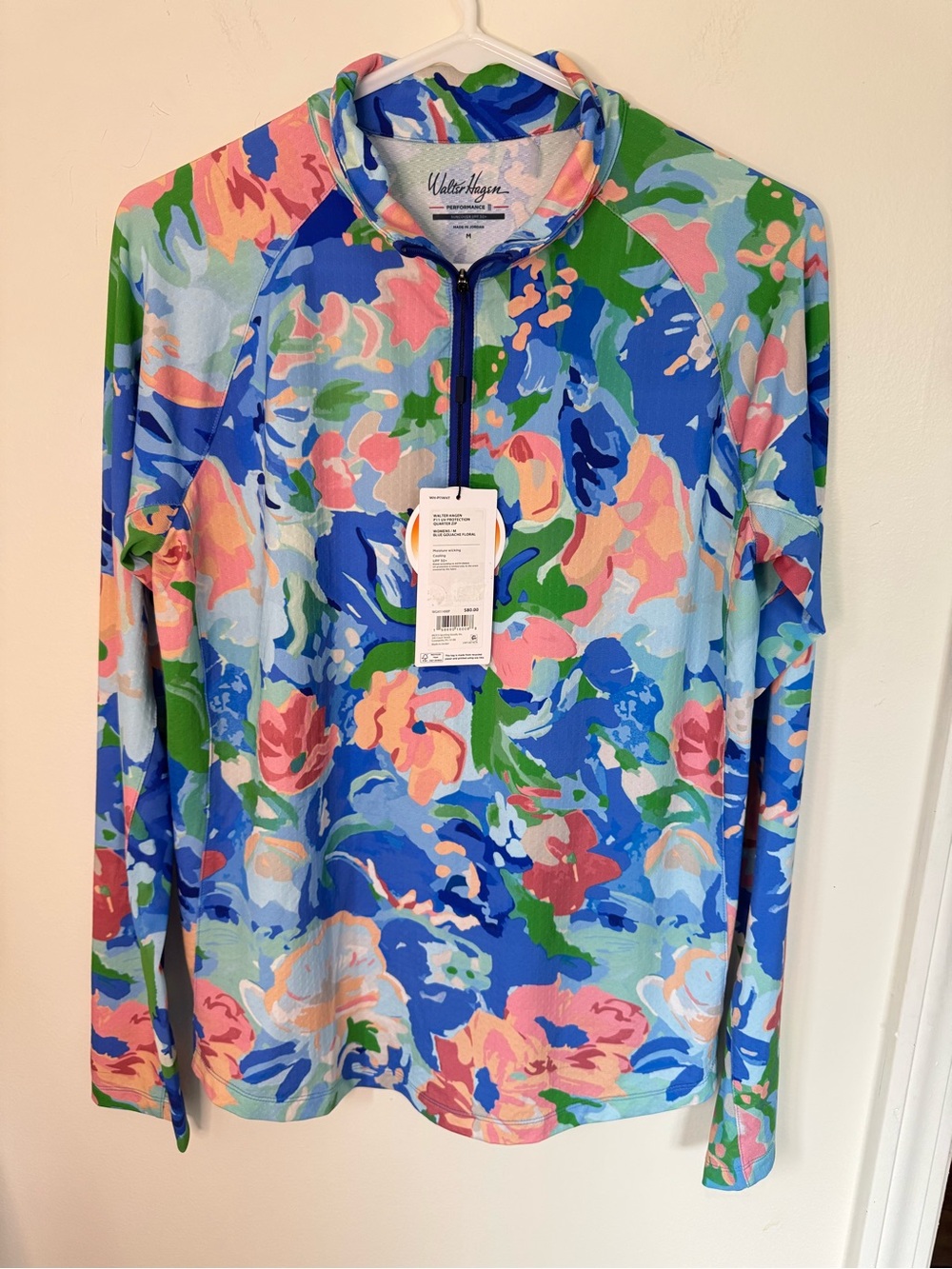 Walter Hagen Performance 11 UV Suncover 1/4 Zip Pullover - Women's Size Medium